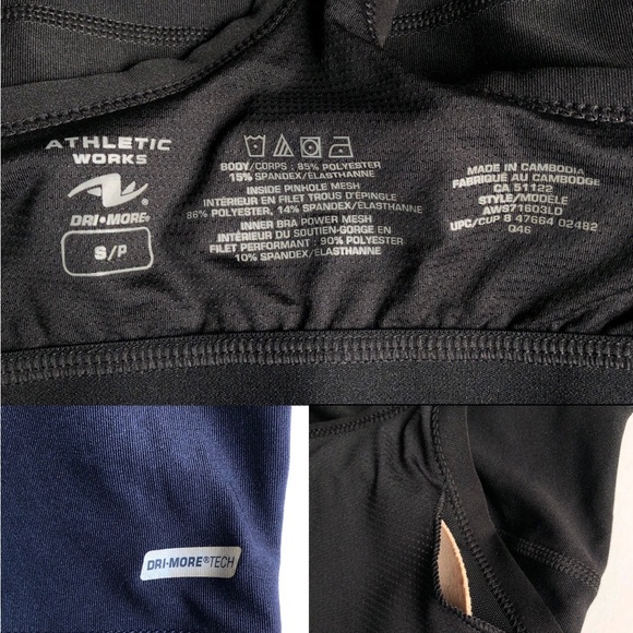 NEW Cami Bralette Racerback Straps Removable Pads Small Black Women NWOT - Picture 4 of 16